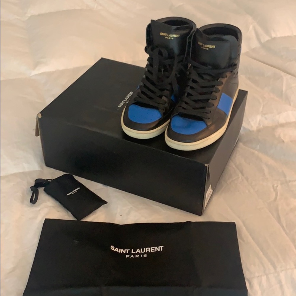 YSL saint Laurent Paris 39 royal blue nero dauphin